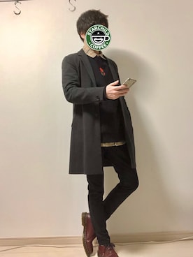 「服バカ」｜「アイテム（ジャケット/アウター）」を使った、ハレさん（メンズ・167cm）の冬コーディネート