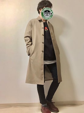 「服バカ」｜「アイテム（ジャケット/アウター）」を使った、ハレさん（メンズ・167cm）の冬コーディネート
