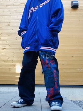 「FACETASM」｜「アイテム（ナイロンジャケット）」を使った、KOAcNさん（メンズ・170cm）の冬コーディネート