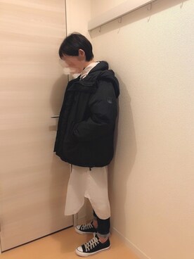「Simplicite（サンプリシテ）のアイテム（ワンピース/ドレス）」を使った、ぽんた◎さん（レディース・153cm）の冬コーディネート