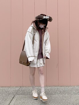 「one after another NICE CLAUP（ワンアフターアナザーナイスクラップ）のアイテム（チュニック）」を使った、ちょんさん（レディース・153cm）の冬コーディネート