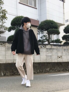 「shiki tokyo（シキトウキョウ）のアイテム（パーカー）」を使った、kenさん（メンズ・175cm）の秋コーディネート