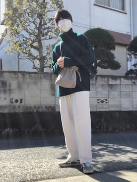 「RAGEBLUE（レイジブルー）のアイテム（ショルダーバッグ）」を使った、kenさん（メンズ・175cm）の冬コーディネート