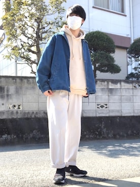 「shiki tokyo（シキトウキョウ）のアイテム（パーカー）」を使った、kenさん（メンズ・175cm）の春コーディネート