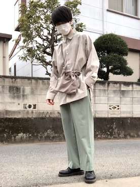 「RAGEBLUE（レイジブルー）のアイテム（ショルダーバッグ）」を使った、kenさん（メンズ・175cm）の春コーディネート