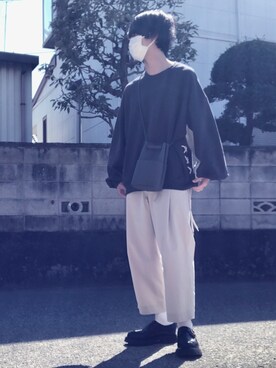 「shiki tokyo（シキトウキョウ）のアイテム（スウェット）」を使った、kenさん（メンズ・175cm）の春コーディネート