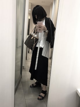 「TOGA PULLA（トーガ　プルラ）のアイテム（ブルゾン）」を使った、サカモトさん（レディース・152cm）の春コーディネート