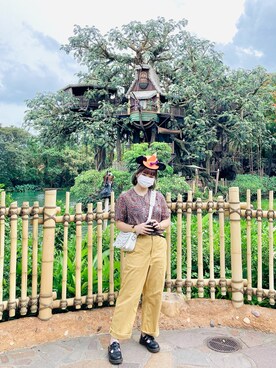 「Disneyland Hongkong」｜ALOHAさん（レディース・158cm）の春コーディネート