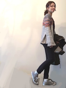 「CIAOPANIC TYPY（チャオパニックティピー）のアイテム（モッズコート）」を使った、malieさん（レディース・167cm）の冬コーディネート