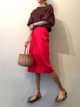 「TORY BURCH（トリーバーチ）のアイテム（パンプス）」を使った、malieさん（レディース・167cm）の夏コーディネート