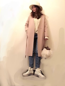 「AG JEANS（エージージーンズ）のアイテム」を使った、malieさん（レディース・167cm）の冬コーディネート