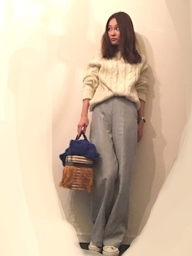 「Steven Alan（スティーブンアラン）のアイテム（ストール/ショール）」を使った、malieさん（レディース・167cm）の冬コーディネート