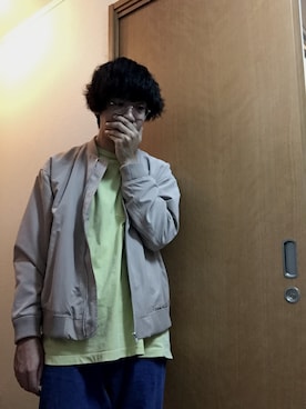 「koe（コエ）のアイテム（MA-1）」を使った、keima0413さん（メンズ・178cm）の秋コーディネート