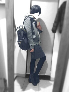「URBAN RESEARCH（アーバンリサーチ）のアイテム（ピーコート）」を使った、cheapさん（レディース・154cm）の冬コーディネート