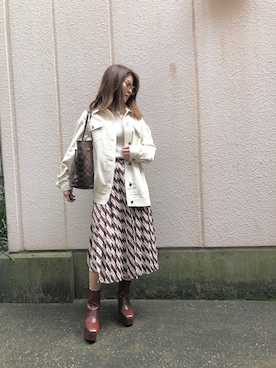 「オーバーサイズジャケット」｜しがないアパレル女さん（レディース・157cm）の秋コーディネート