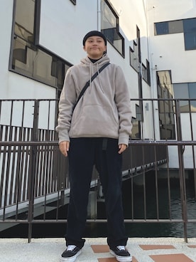 「VANS（バンズ）のアイテム（サンダル）」を使った、90swuさん（メンズ・161cm）の冬コーディネート
