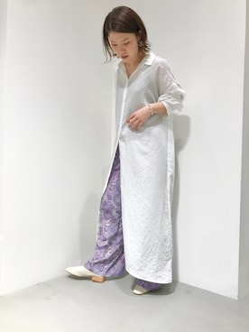 「ペインターパンツ」｜「アイテム（ワンピース/ドレス）」を使った、yuuさん（レディース・158cm）の春コーディネート