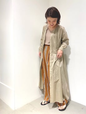 「リブタンクトップ」｜「アイテム（ワンピース/ドレス）」を使った、yuuさん（レディース・158cm）の夏コーディネート
