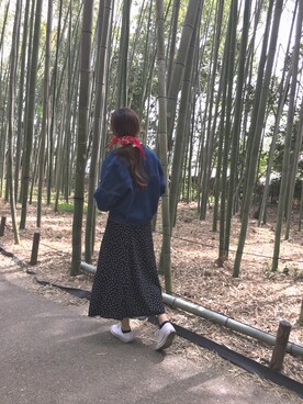 「GRL（グレイル）のアイテム（デニムジャケット）」を使った、sakuraさん（レディース・153cm）の春コーディネート