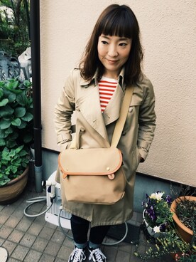 「THE SHINZONE（ザ　シンゾーン）のアイテム（トレンチコート）」を使った、sachikidさん（レディース・155cm）の春コーディネート
