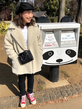 「RIM.ARK（リムアーク）のアイテム（その他アウター）」を使った、sachikidさん（レディース・155cm）の冬コーディネート