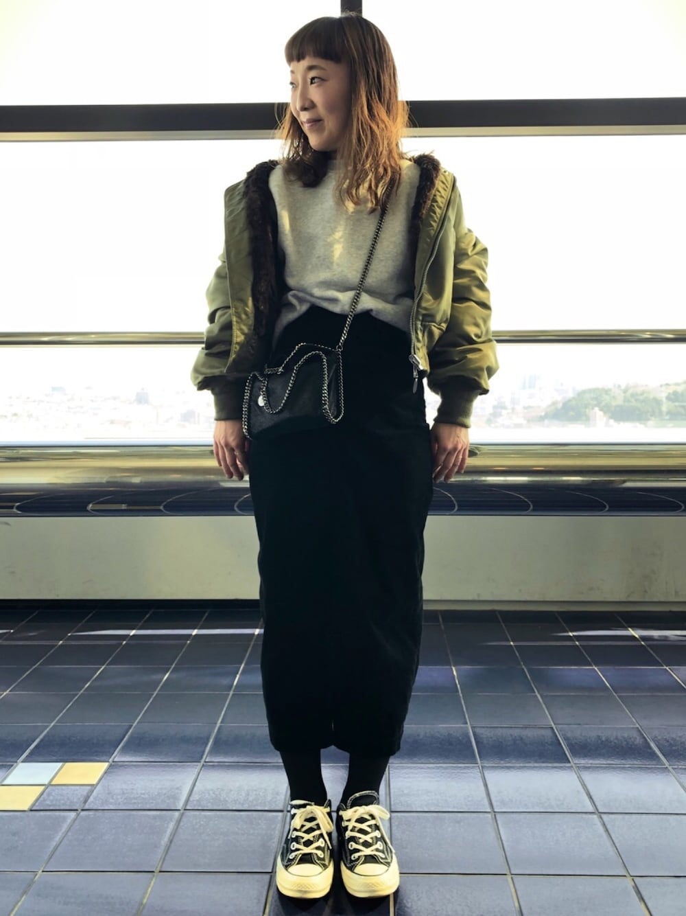 719573 マカフィー MACPHEE ナイロンファーコンビ ノーカラー ブルゾン リバーシブル ブラック 黒 36サイズ MACPHEE（マカフィー）の「ナイロンファーコンビ ノーカラーブルゾン