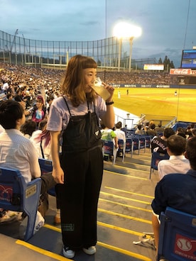 「チャックテイラー」｜「アイテム（サロペット/オーバーオール）」を使った、sachikidさん（レディース・155cm）の春コーディネート