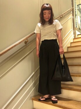「CLANE（クラネ）のアイテム（サンダル）」を使った、sachikidさん（レディース・155cm）の秋コーディネート