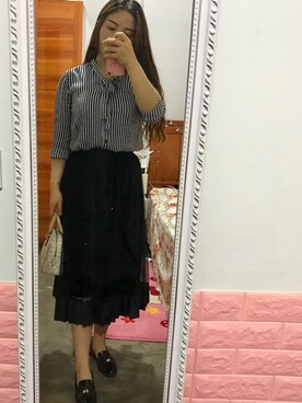 「DW（ディーダブリュー）のアイテム（アクセサリー）」を使った、叫我跳姐さん（レディース・160cm）の春コーディネート