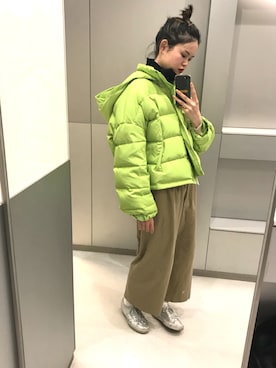 「note et silence （ノートエシロンス）のアイテム（チノパンツ）」を使った、m i d o r iさん（レディース・164cm）の冬コーディネート