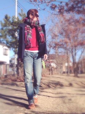 トモリB♭さん（レディース・156cm）の冬コーディネート