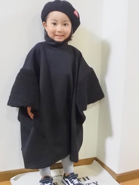 「PONY GO ROUND（ポニーゴーラウンド）のアイテム」を使った、かなよんさん（キッズ・90cm）の冬コーディネート