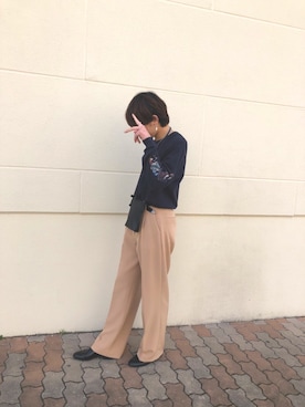 「韓国コーデ」｜「アイテム（スリッポン）」を使った、すがよしひでさん（メンズ・173cm）の春コーディネート