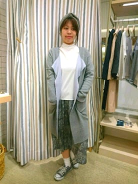 「コーディガン」｜「アイテム（ジャケット/アウター）」を使った、jyoさん（レディース・164cm）の冬コーディネート