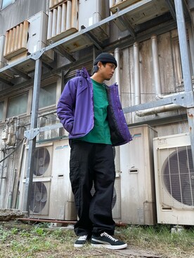 内田 武蔵さん（メンズ・182cm）の冬コーディネート