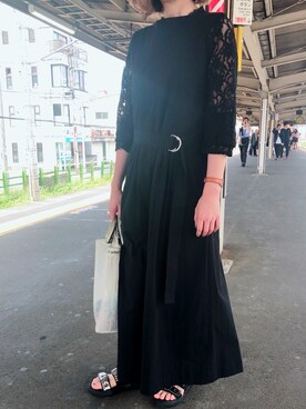 「ROSE BUD（ローズバッド）のアイテム（つなぎ/オールインワン）」を使った、meeguuさん（レディース・161cm）の春コーディネート