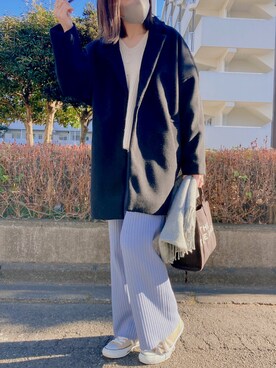 「MARC JACOBS（マークジェイコブス）のアイテム（トートバッグ）」を使った、ruri☺︎︎゛さん（レディース・161cm）の冬コーディネート