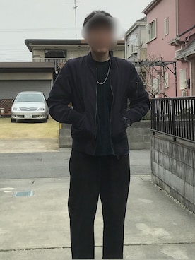 「アイテム（MA-1）」を使った、わっちさん（メンズ・174cm・20代）の春コーディネート