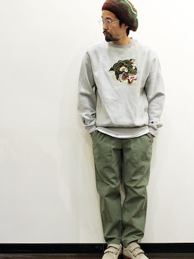 「THE UNION（ザユニオン）のアイテム」を使った、nakajiさん（メンズ・168cm）の冬コーディネート