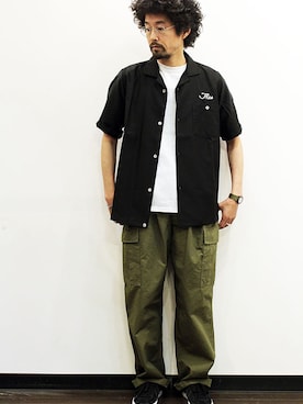 「NECESSARY or UNNECESSARY（ネセサリーオアアンネセサリー）のアイテム」を使った、nakajiさん（メンズ・168cm）の夏コーディネート