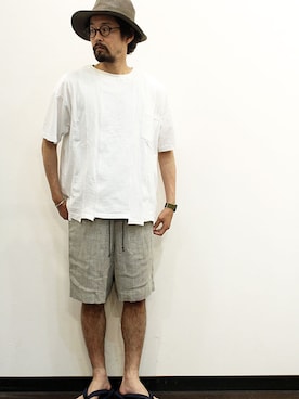 「アイテム（ハット、その他）」を使った、nakajiさん（メンズ・168cm）の夏コーディネート