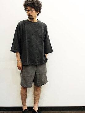 「MANEBU（マネブ）のアイテム」を使った、nakajiさん（メンズ・168cm）の夏コーディネート