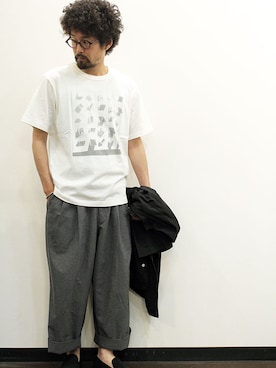 「MANEBU（マネブ）のアイテム」を使った、nakajiさん（メンズ・168cm）の夏コーディネート