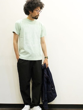 「アイテム（デニムジャケット）」を使った、nakajiさん（メンズ・168cm）の夏コーディネート