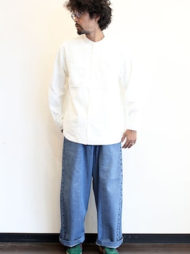 「HURRAY HURRAY（フレイフレイ）のアイテム」を使った、nakajiさん（メンズ・168cm）の秋コーディネート