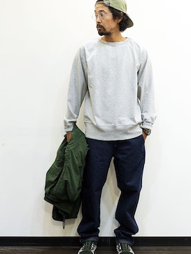 「アイテム（マウンテンパーカー、その他）」を使った、nakajiさん（メンズ・168cm）の秋コーディネート