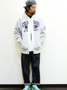 「ink（インク）のアイテム（オールインワン・サロペット）」を使った、nakajiさん（メンズ・168cm）の秋コーディネート