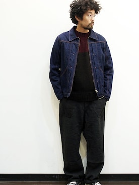 「ink（インク）のアイテム（パンツ）」を使った、nakajiさん（メンズ・168cm）の秋コーディネート