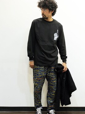 「ink（インク）のアイテム（パンツ）」を使った、nakajiさん（メンズ・168cm）の秋コーディネート