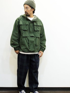 「アイテム（マウンテンパーカー、その他）」を使った、nakajiさん（メンズ・168cm）の冬コーディネート